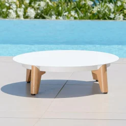 Salon De Balcon|Salon De Jardin|MOBELLIA Salon de jardin aluminium 2 places 3 pcs Monte Carlo Blanc et beige Blanc - Beige