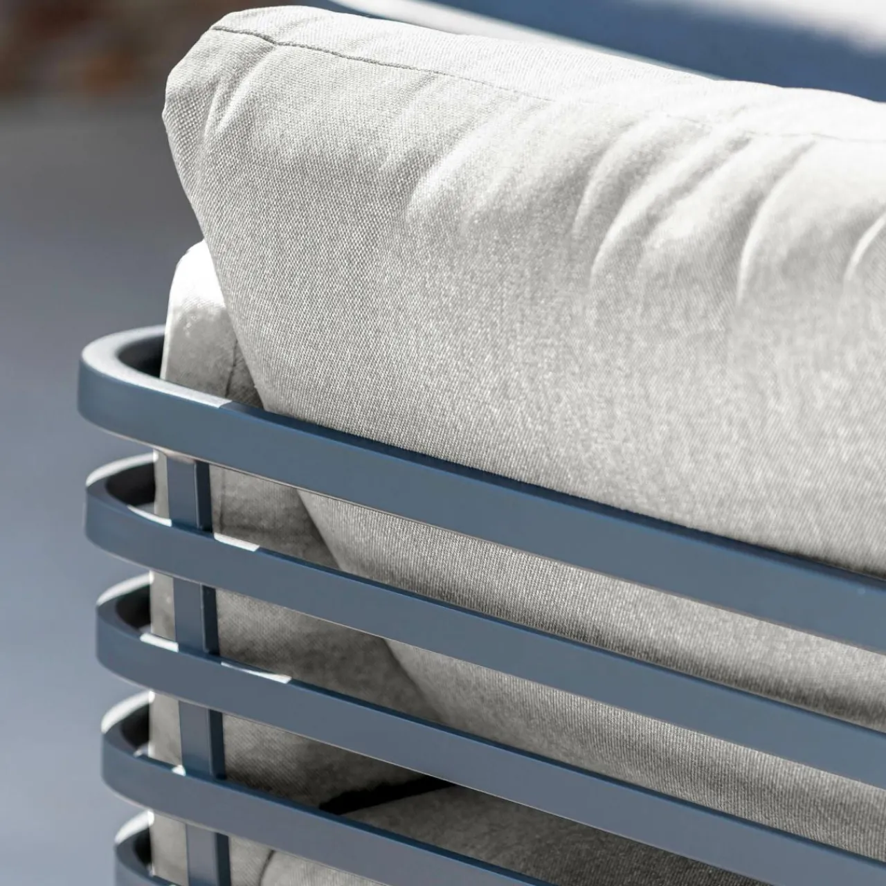 Salon De Jardin|MOBELLIA Salon de jardin aluminium 5 places 4 pcs Monte Carlo Gris anthracite et gris clair Anthracite - Gris Clair