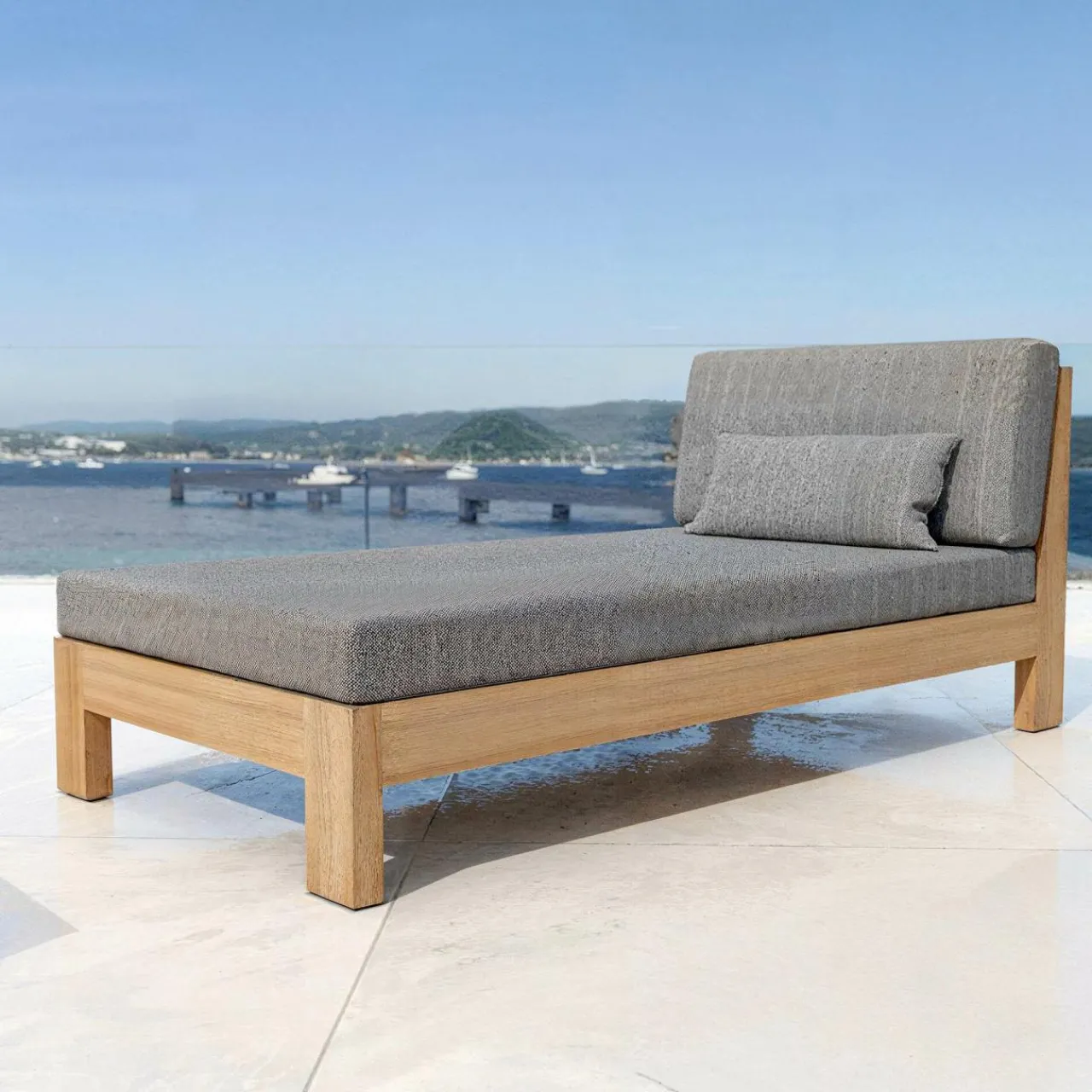 Salon De Jardin|MOBELLIA Salon de jardin d'angle en bois d'acacia 5 places 5 pcs Borneo Gris Anthracite