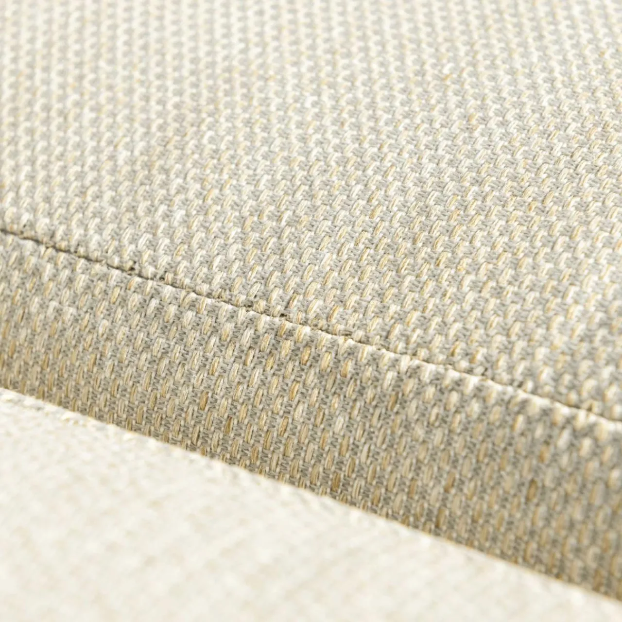 Salon De Jardin|MOBELLIA Salon de jardin en aluminium 7 places 5 pcs Amalfi Blanc et beige Blanc - Beige