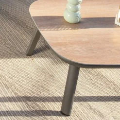 Salon De Balcon|Salon De Jardin|MOBELLIA Salon de jardin en aluminium 2 places 3 pcs Amalfi Gris Anthracite