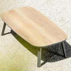 Salon De Jardin|MOBELLIA Salon de jardin en aluminium 7 places 5 pcs Amalfi Gris Anthracite