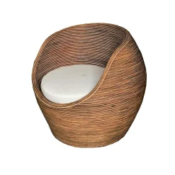 Salon De Jardin|MOBELLIA Salon de jardin en rotin 5 places Trinidad beige Naturel