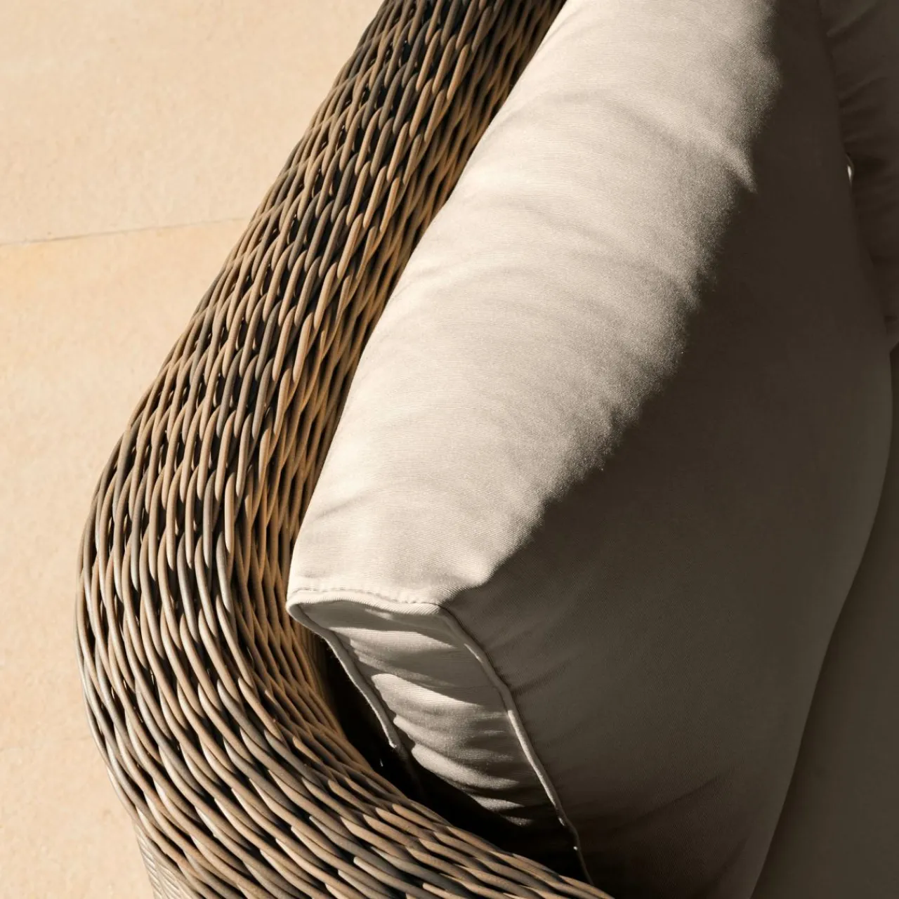 Salon De Jardin|MOBELLIA Salon de jardin en résine tressée 4 places 4 pcs Calvi Sepia et taupe Tressé Sepia - Taupe