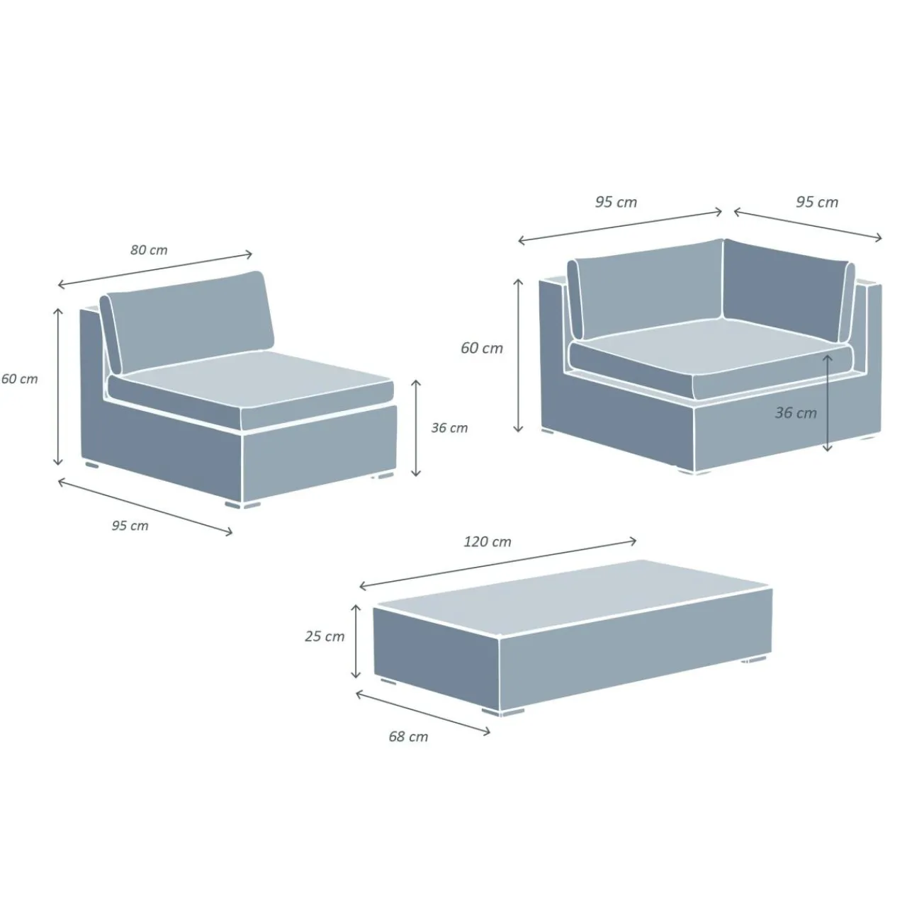 Salon De Jardin|MOBELLIA Salon de jardin en résine tressée 5 places 6 pcs Palma Blanc et gris Tresse Blanc - Gris