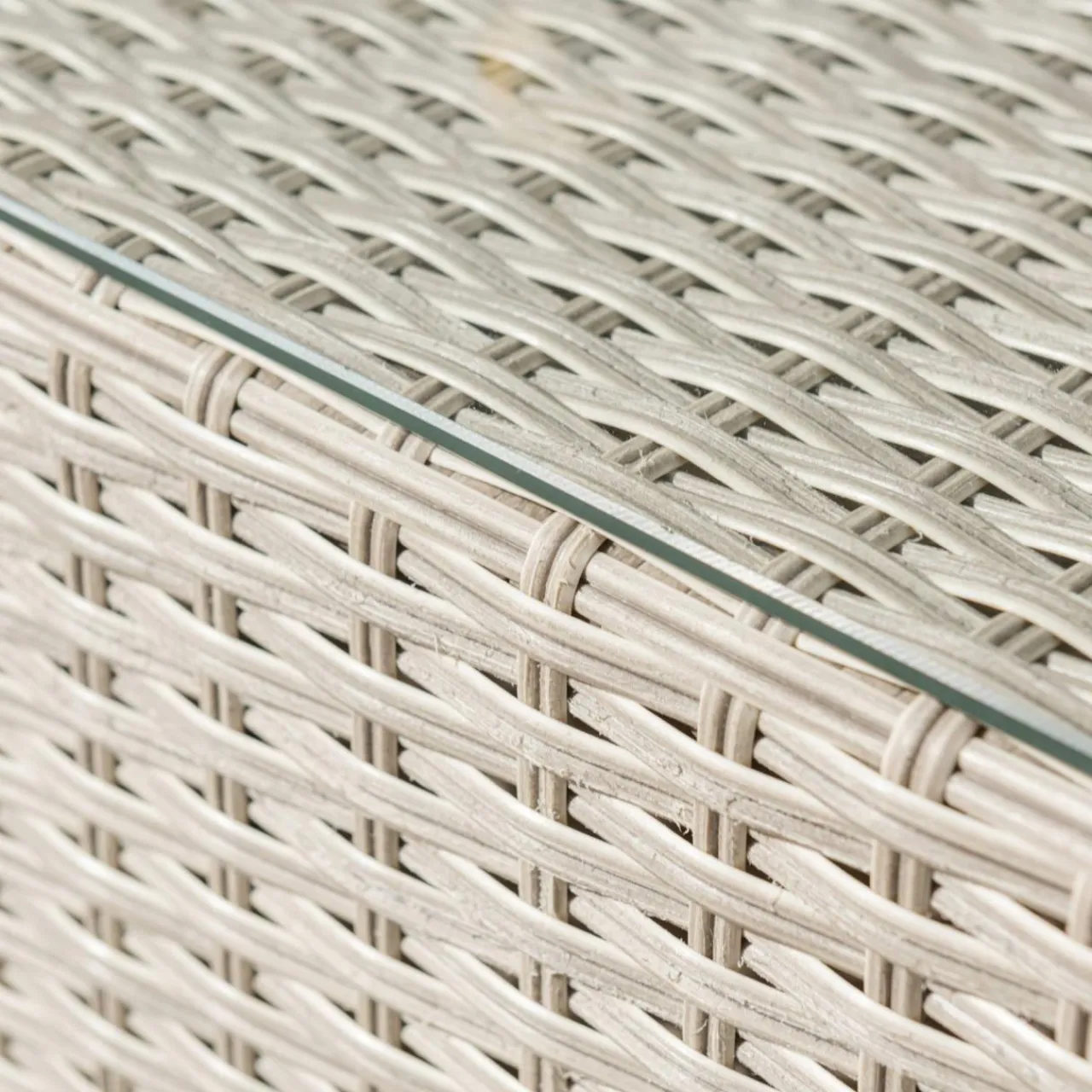 Salon De Jardin|MOBELLIA Salon de jardin en résine tressée 5 places 6 pcs Palma Gris et taupe Tressé Gris - Taupe