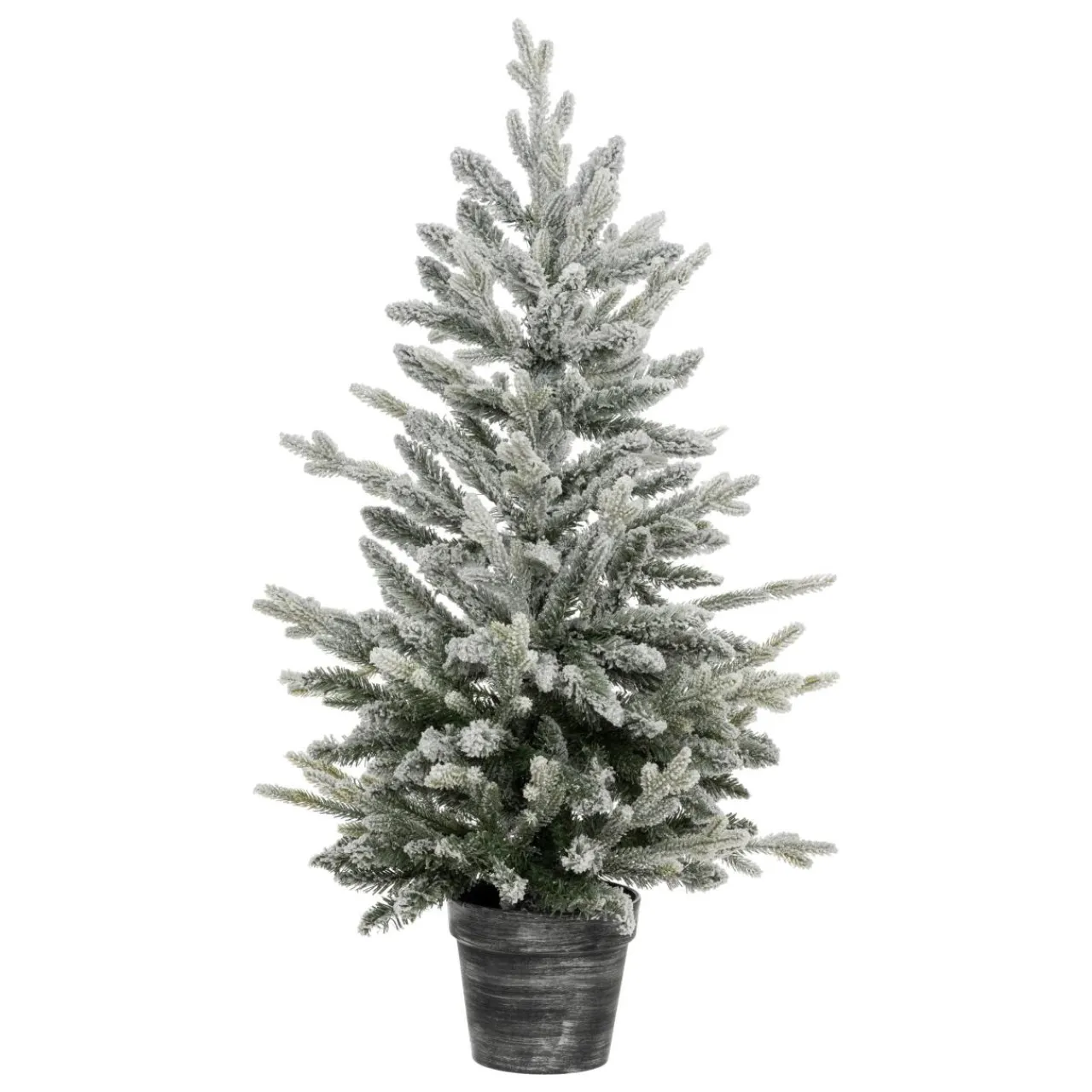 Sapin Artificiel De Noël|FEERIC LIGHTS Sapin artificiel de Noël en pot (H100 cm) Frosty Vert enneigé Sapin enneigé