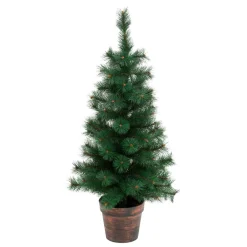 Sapin Artificiel De Noël|JJA Sapin artificiel de Noël en pot (H100 cm) Windy Peak Vert sapin Sapin vert
