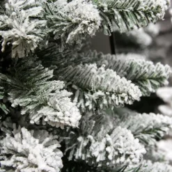 Sapin Grande Taille|Sapin Artificiel De Noël|EMINZA Sapin artificiel de Noël (H210 cm) Narrow Vert enneigé Sapin enneigé