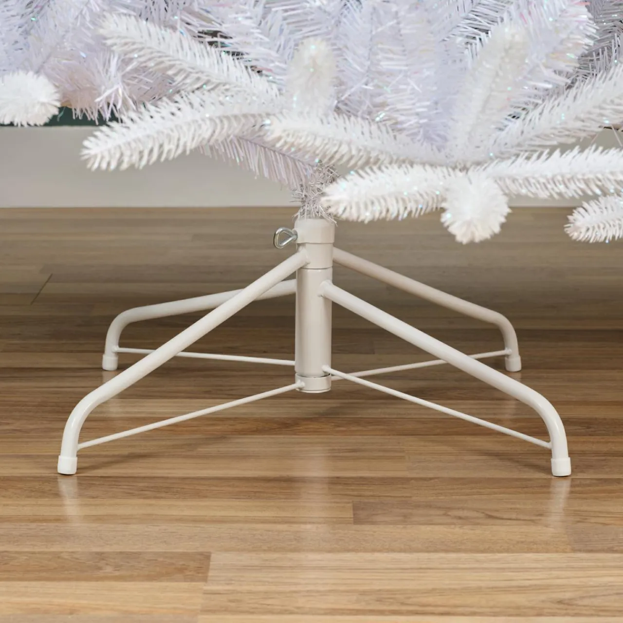 Sapin Grande Taille|Sapin Artificiel De Noël|EMINZA Sapin artificiel de Noël (H240 cm) Odense Blanc irisé et pailleté Sapin blanc