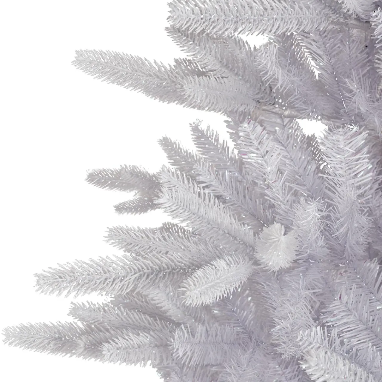 Sapin Grande Taille|Sapin Artificiel De Noël|EMINZA Sapin artificiel de Noël (H240 cm) Odense Blanc irisé et pailleté Sapin blanc