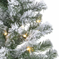 Sapin Artificiel De Noël|KAEMINGK Sapin artificiel de table pré-illuminé (H60 cm) Royal Vert enneigé Sapin enneigé lumineux