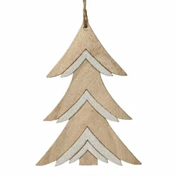 Décoration De Sapin|KAEMINGK Sapin de Noël à suspendre (H10 cm) Maé Blanc