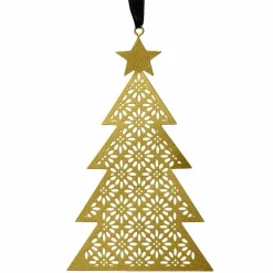 Décoration De Sapin|KAEMINGK Sapin de Noël ajouré (H13 cm) Fleurs Or