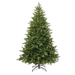 Sapin Grande Taille|Sapin Artificiel De Noël|EMINZA Sapin de Noël artificiel lumineux 600 LED (H240 cm) Idaho Vert sapin Sapin vert lumineux