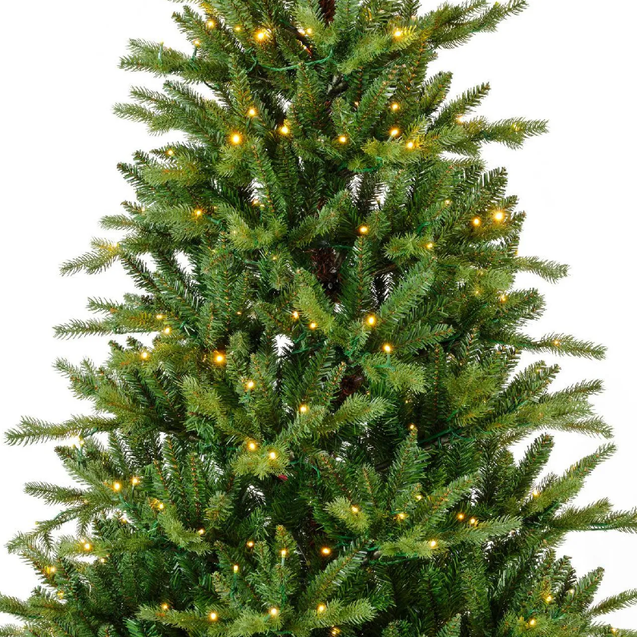 Sapin Artificiel De Noël|EMINZA Sapin de Noël artificiel lumineux (220 LED) H150 cm Allix Vert sapin Sapin vert lumineux