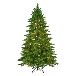 Sapin Grande Taille|Sapin Artificiel De Noël|EMINZA Sapin de Noël artificiel lumineux 4000 LED (H210 cm) Caucasia Nordmann Vert sapin Sapin vert lumineux
