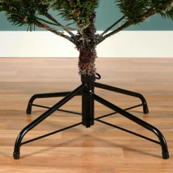 Sapin Grande Taille|Sapin Artificiel De Noël|EMINZA Sapin de Noël artificiel lumineux 560 LED (H240 cm) Allix Vert enneigé Sapin enneigé lumineux