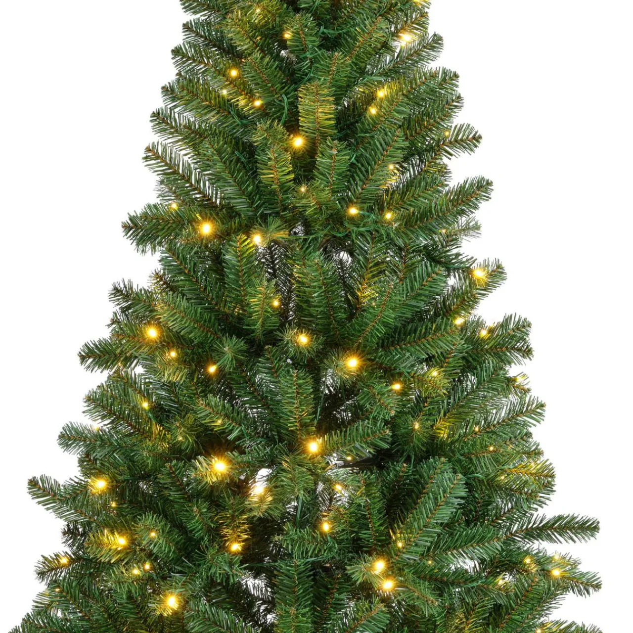 Sapin Artificiel De Noël|EMINZA Sapin de Noël artificiel lumineux 200 LED (H150 cm) King Vert sapin Sapin vert lumineux