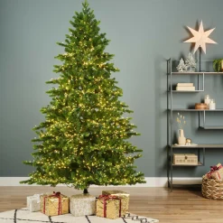 Sapin Artificiel De Noël|EMINZA Sapin de Noël artificiel lumineux 3000 LED (H180 cm) Caucasia Nordmann Vert sapin Sapin vert lumineux