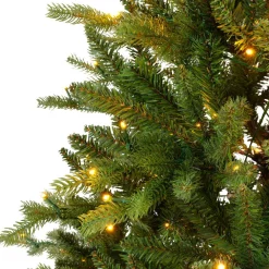 Sapin Artificiel De Noël|EMINZA Sapin de Noël artificiel lumineux 320 LED (H180 cm) Allix Vert sapin Sapin vert lumineux