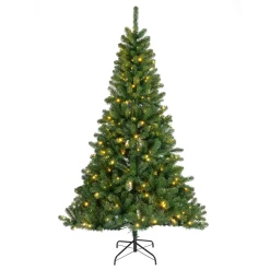 Sapin Artificiel De Noël|EMINZA Sapin de Noël artificiel lumineux 260 LED (H180 cm) King Vert sapin Sapin vert lumineux