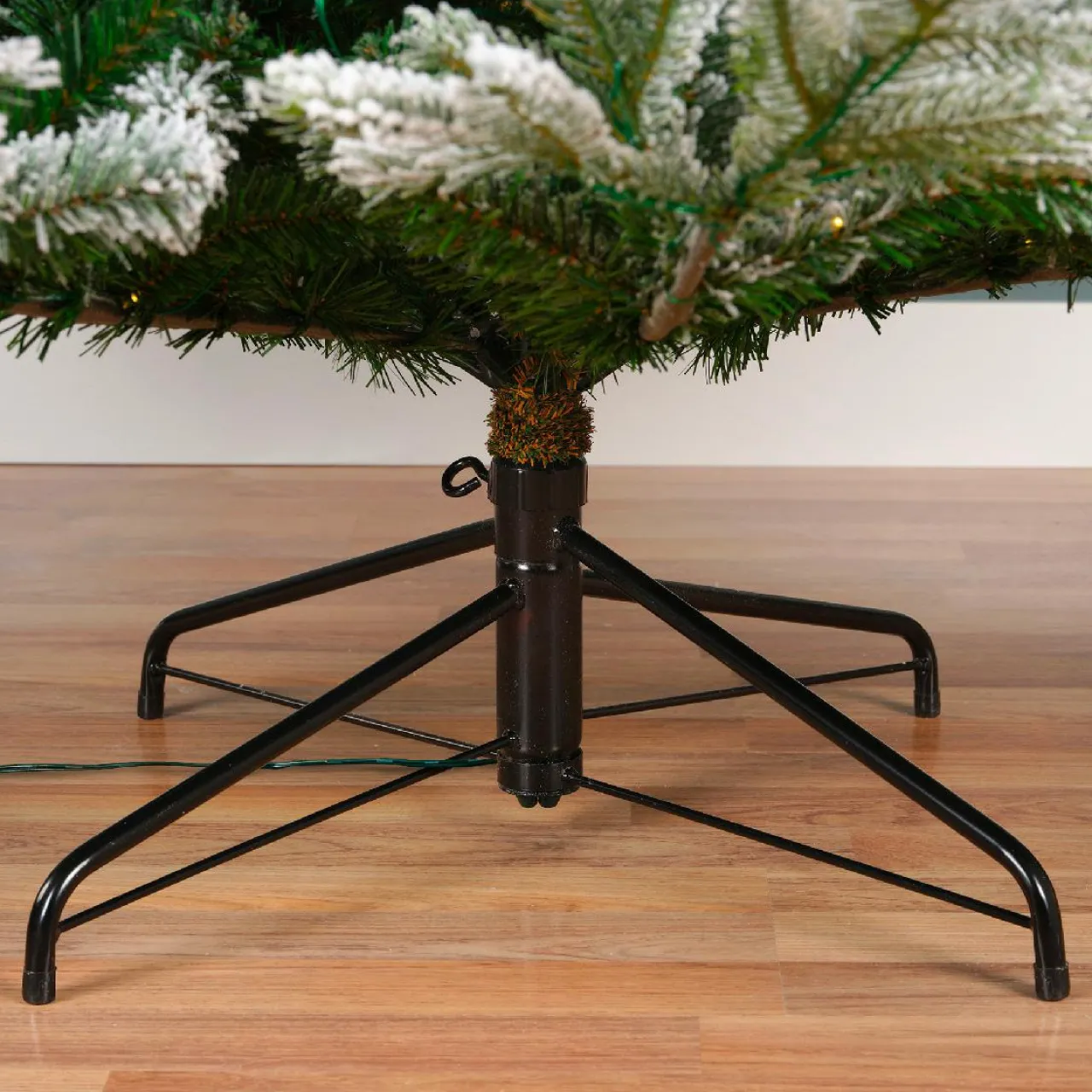 Sapin Grande Taille|Sapin Artificiel De Noël|EMINZA Sapin de Noël artificiel lumineux 550 LED (H210 cm) Glorious Vert enneigé Sapin enneigé lumineux