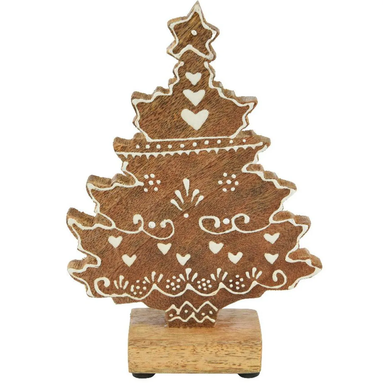 Déco De Table|Déco Et Objet De Noël|KAEMINGK Sapin de Noël en bois à poser (H17 cm) Swiss Naturel