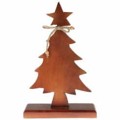 Centre De Table|Déco Et Objet De Noël|KOOPMAN Sapin de Noël en (H31 cm) Forêt enchantée Bois