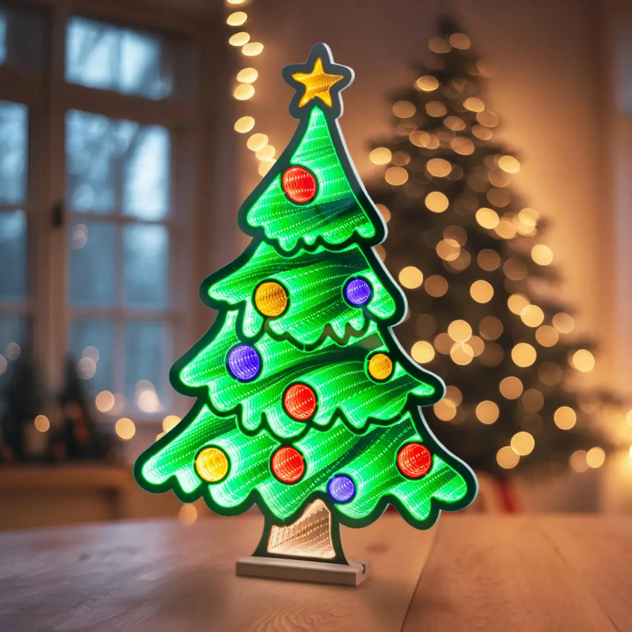 Déco Et Objet De Noël|Déco Et Objet Lumineux|KAEMINGK Sapin de Noël lumineux 393 LED (H63 cm) Infinity Multicolore