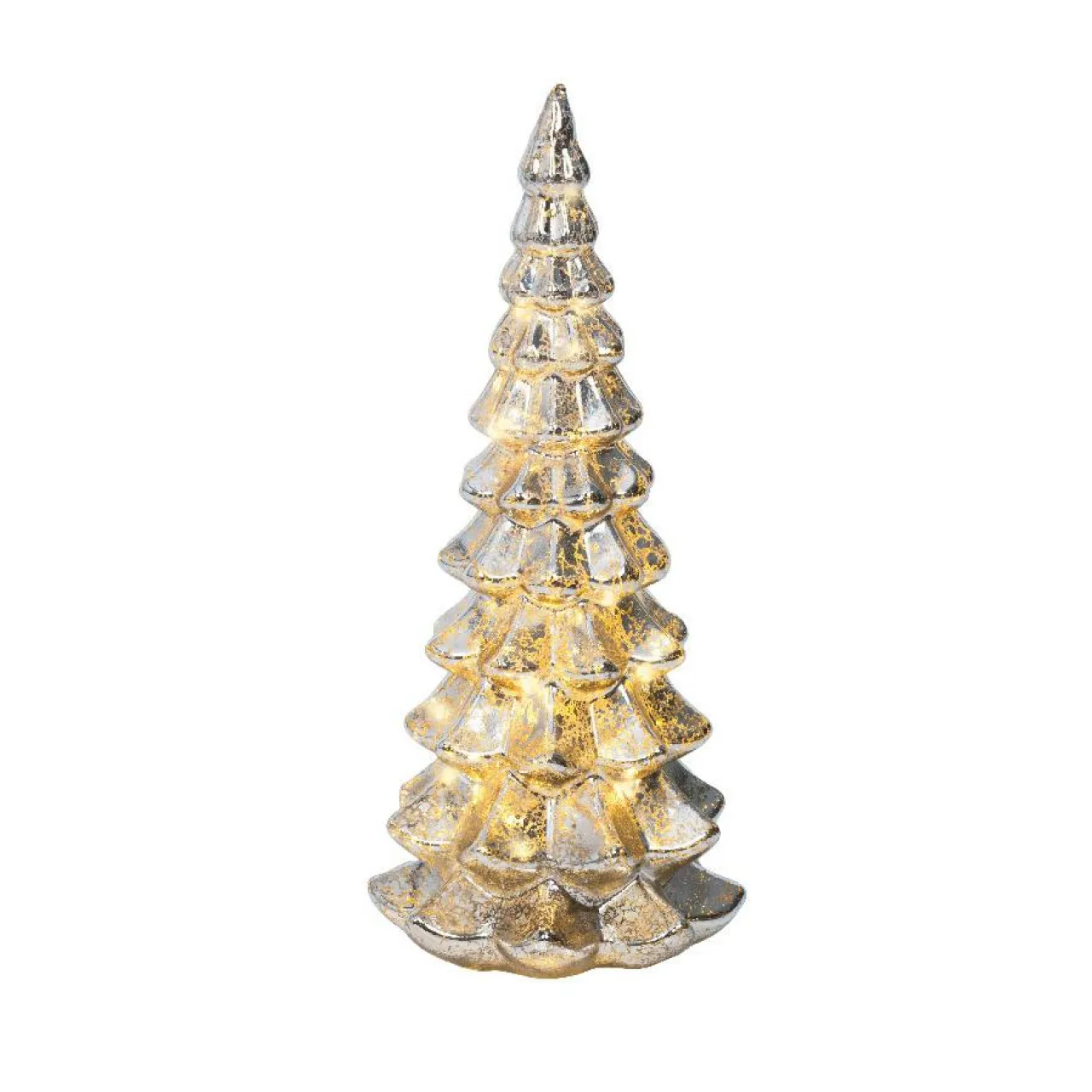 Déco Et Objet De Noël|Déco Et Objet Lumineux|KAEMINGK Sapin de Noël lumineux à piles 20 LED (H32 cm) Eternel Argent