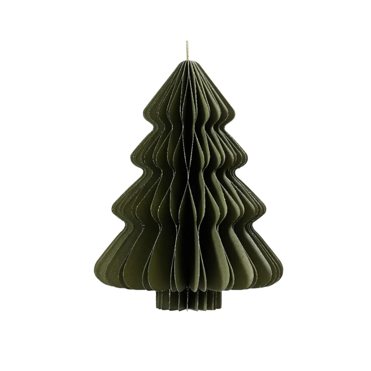 Déco Et Objet De Noël|Décoration De Sapin|KAEMINGK Sapin en papier à suspendre (H15 cm) Fermeture Magnétique Vert romarin