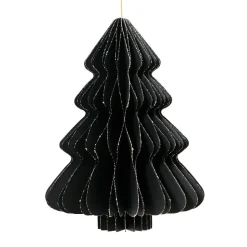 Déco Et Objet De Noël|Décoration De Sapin|KAEMINGK Sapin en papier à suspendre (H40 cm) fermeture Magnétique Noir