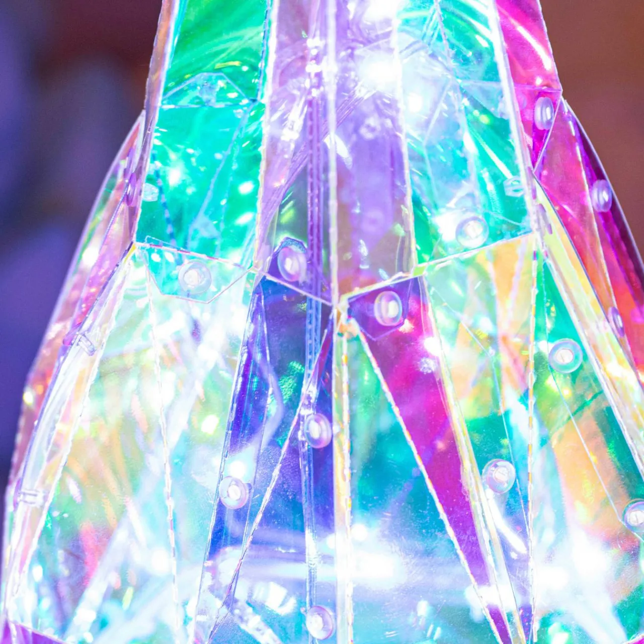 Déco Et Objet De Noël|Déco Et Objet Lumineux|KAEMINGK Sapin lumineux 60 LED (H51 cm) Ice Blanc froid Transparent irisé