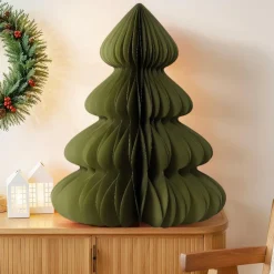 Déco Et Objet De Noël|KAEMINGK Sapin papier à poser (H90 cm) Fermeture Magnétique Vert
