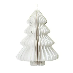Déco Et Objet De Noël|KAEMINGK Sapin papier à suspendre (H40 cm) Fermeture Magnétique Blanc
