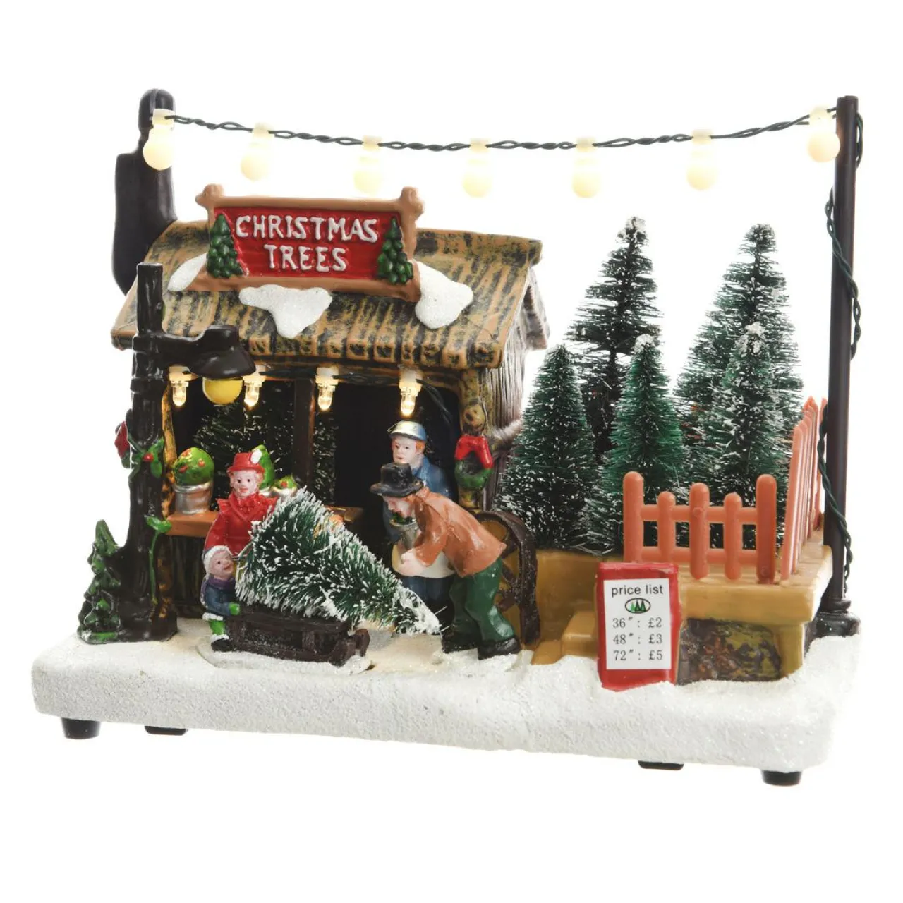 Village De Noël Lumineux|KAEMINGK Scène de vie illuminée à piles Marché de Noël