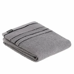 Linge De Bain|Serviette De Bain|TENDANCE Serviette de bain coton (50 x 90 cm) Black Line / noir Gris