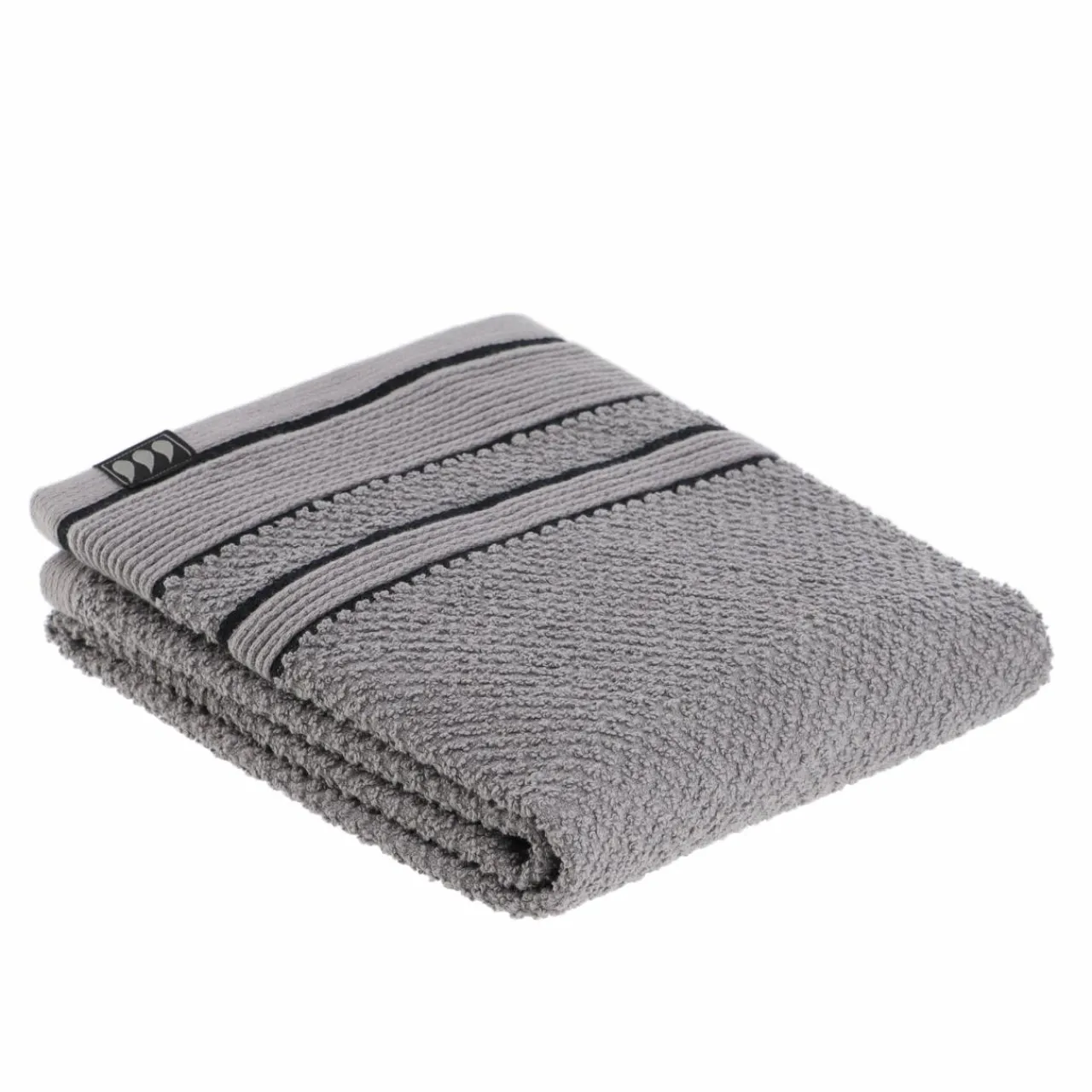 Linge De Bain|Serviette De Bain|TENDANCE Serviette de bain coton (50 x 90 cm) Black Line / noir Gris