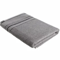 Linge De Bain|Serviette De Bain|TENDANCE Serviette de bain coton (70 x 130 cm) Black Line / noir Gris