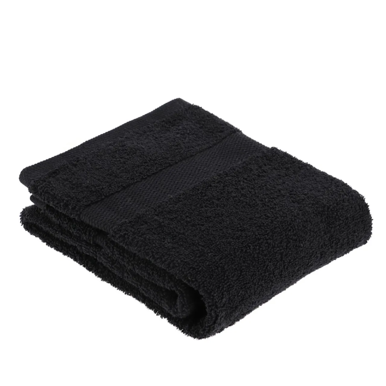 Linge De Bain|Serviette De Bain|TENDANCE Serviette de bain coton (50 x 90 cm) Timeless e Noir