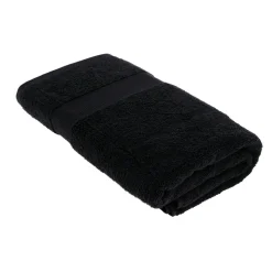 Linge De Bain|Serviette De Bain|TENDANCE Serviette de bain coton (90 x 150 cm) Timeless e Noir