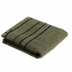 Linge De Bain|Serviette De Bain|TENDANCE Serviette de bain coton (30 x 50 cm) Black Line / noir Vert kaki