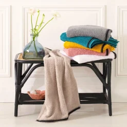 Linge De Bain|Serviette De Bain|ATMOSPHERA Serviette de bain coton (50 x 90 cm) Joia Gris foncé