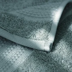 Linge De Bain|Serviette De Bain|EMINZA Serviette de bain coton bio (90 x 150 cm) Méline Bleu glacier