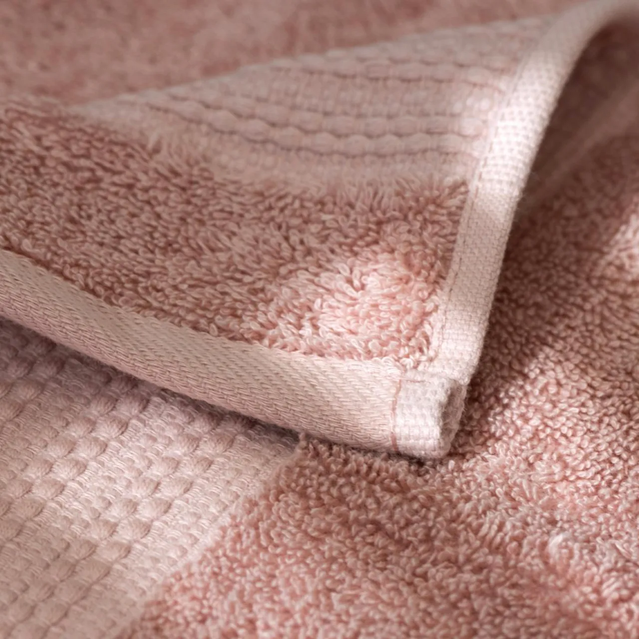 Linge De Bain|Serviette De Bain|EMINZA Serviette de bain coton bio (50 x 90 cm) Méline Rose Pêche