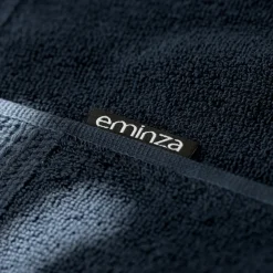 Linge De Bain|Serviette De Bain|EMINZA Serviette de bain coton bio (30 x 50 cm) Méline Bleu nuit