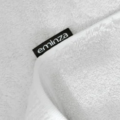 Linge De Bain|Serviette De Bain|EMINZA Serviette de bain coton bio (30 x 50 cm) Méline chantilly Blanc