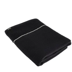 Linge De Bain|Serviette De Bain|TENDANCE Serviette de bain coton nid d'abeille (70 x 130 cm) Japandi Noir