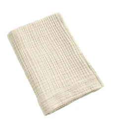 Linge De Bain|Serviette De Bain|EMINZA Serviette de bain gaze de coton (70 x 130 cm) Gaïa pampa Beige